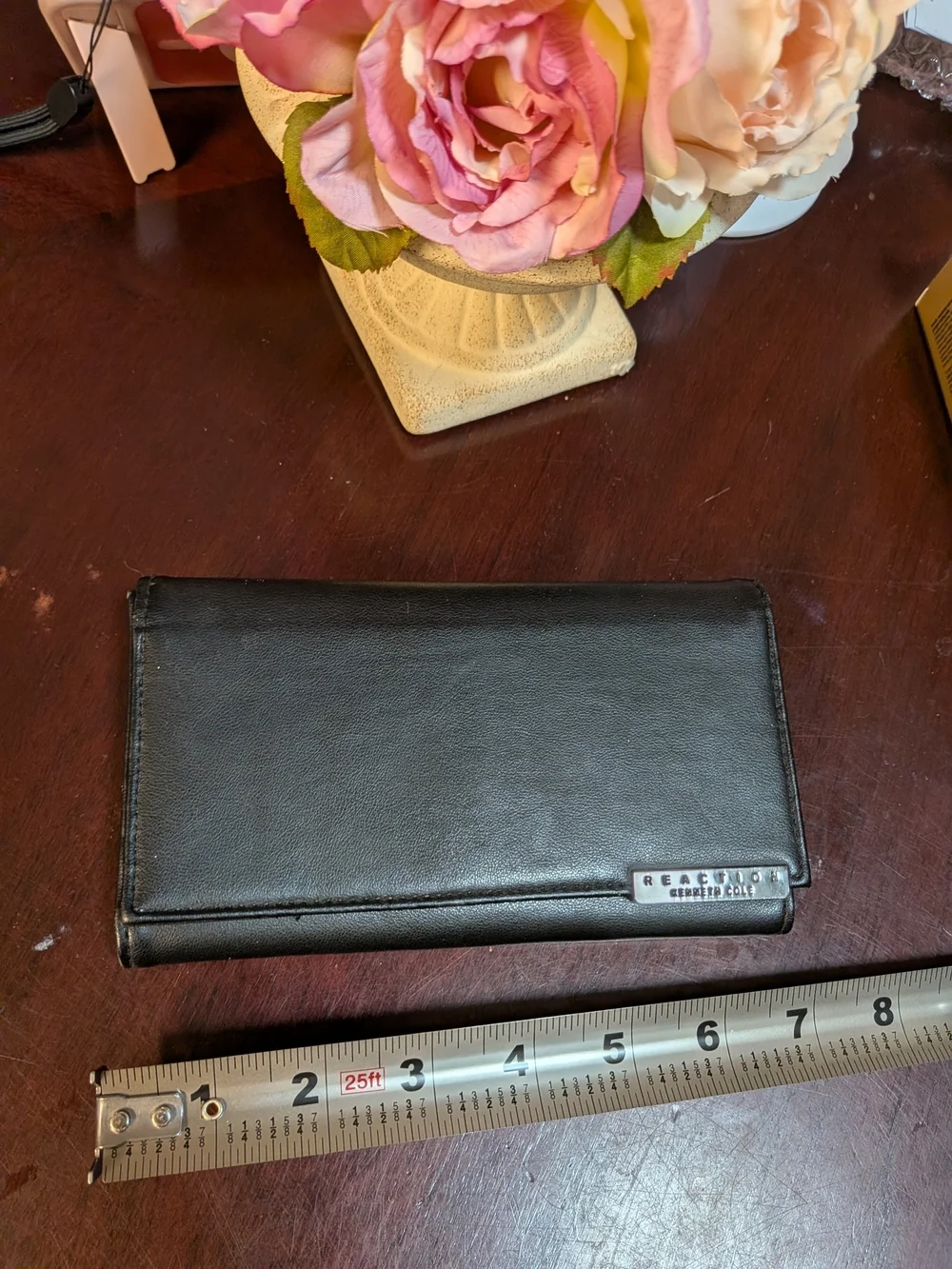Kenneth Cole Black Leather Long Wallet